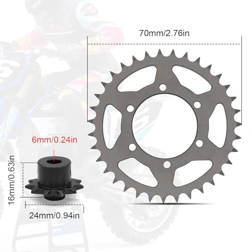 7075 Aluminum Front & Rear Hub Chain Sprocket Upgrade Parts for LOSI 1/4″
