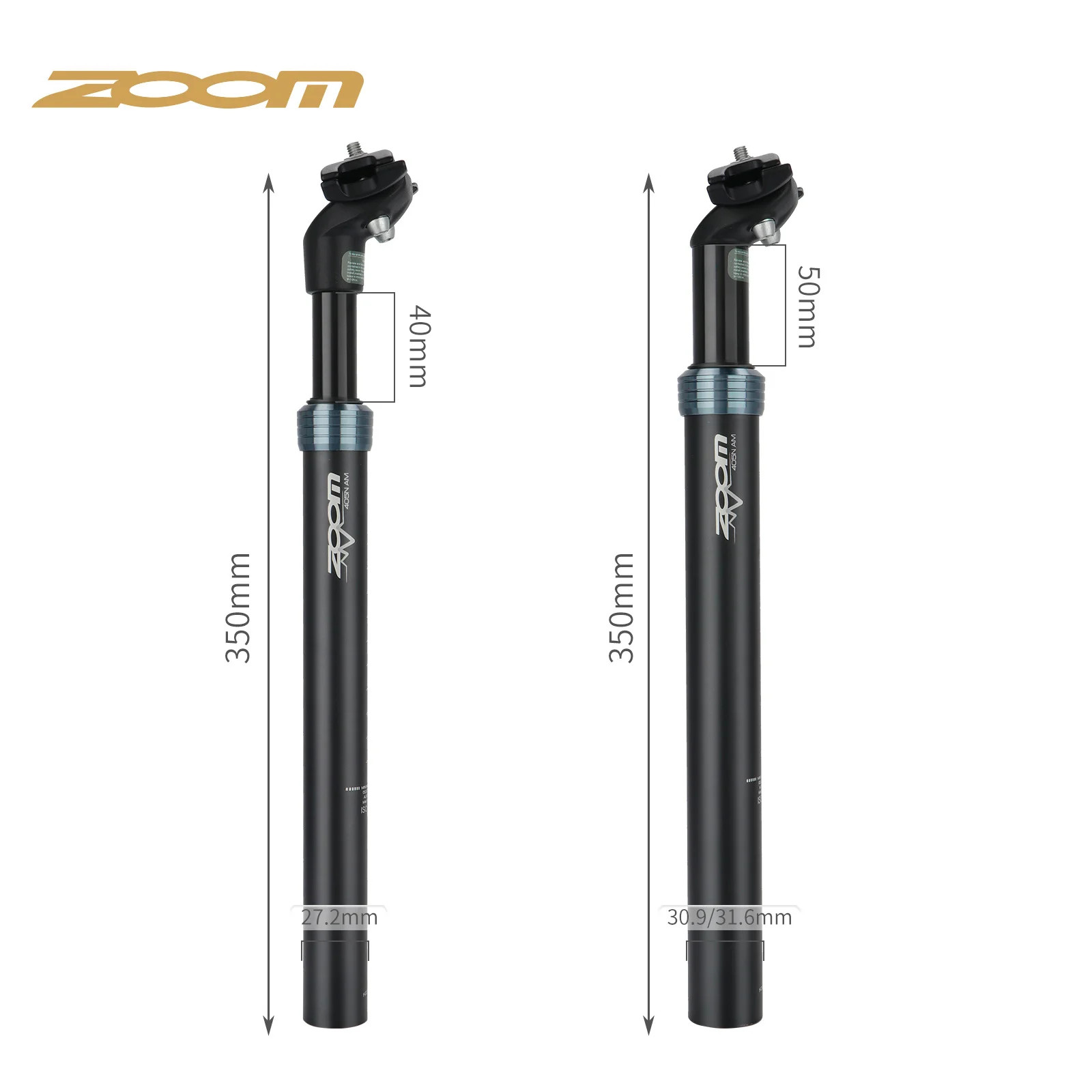 Suspension Seatpost 27.2-33.9mm MTB Road Folding Bicycle Seat Tube 350 Length