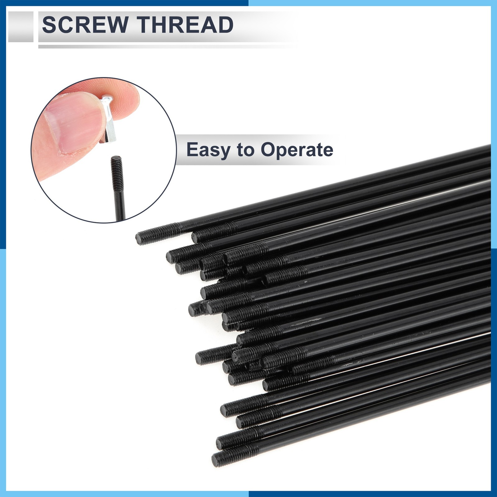 1 Set 12G 76mm Length Bicycle Spokes Nipple Carbon Steel Universal
