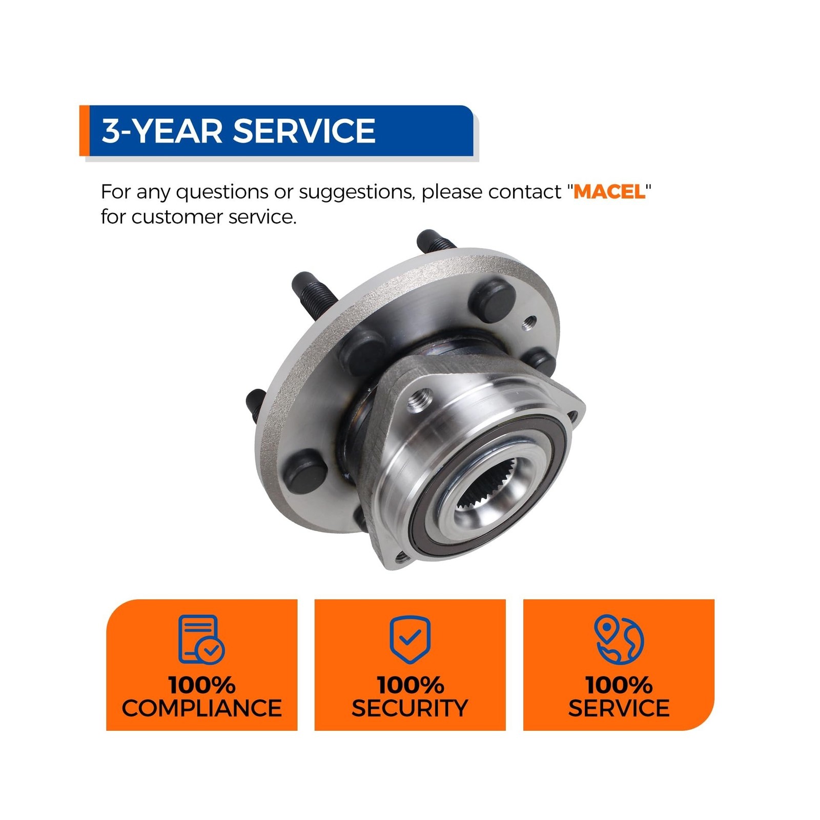 PAROD Pair 513277 Wheel Bearing and Hub Assembly Front/Rear Compatible with 0…
