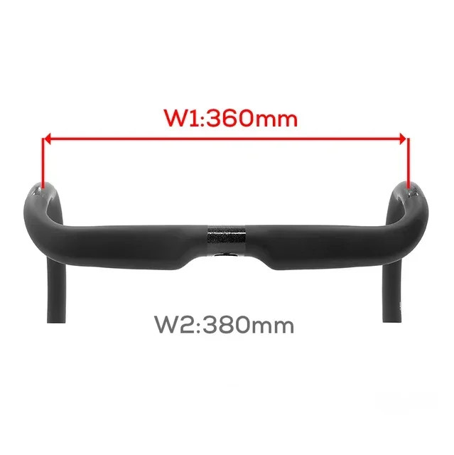 Road Bicycle Handlebar Carbon 360mm/380mm/400mm/420mm Fully Internal Routing