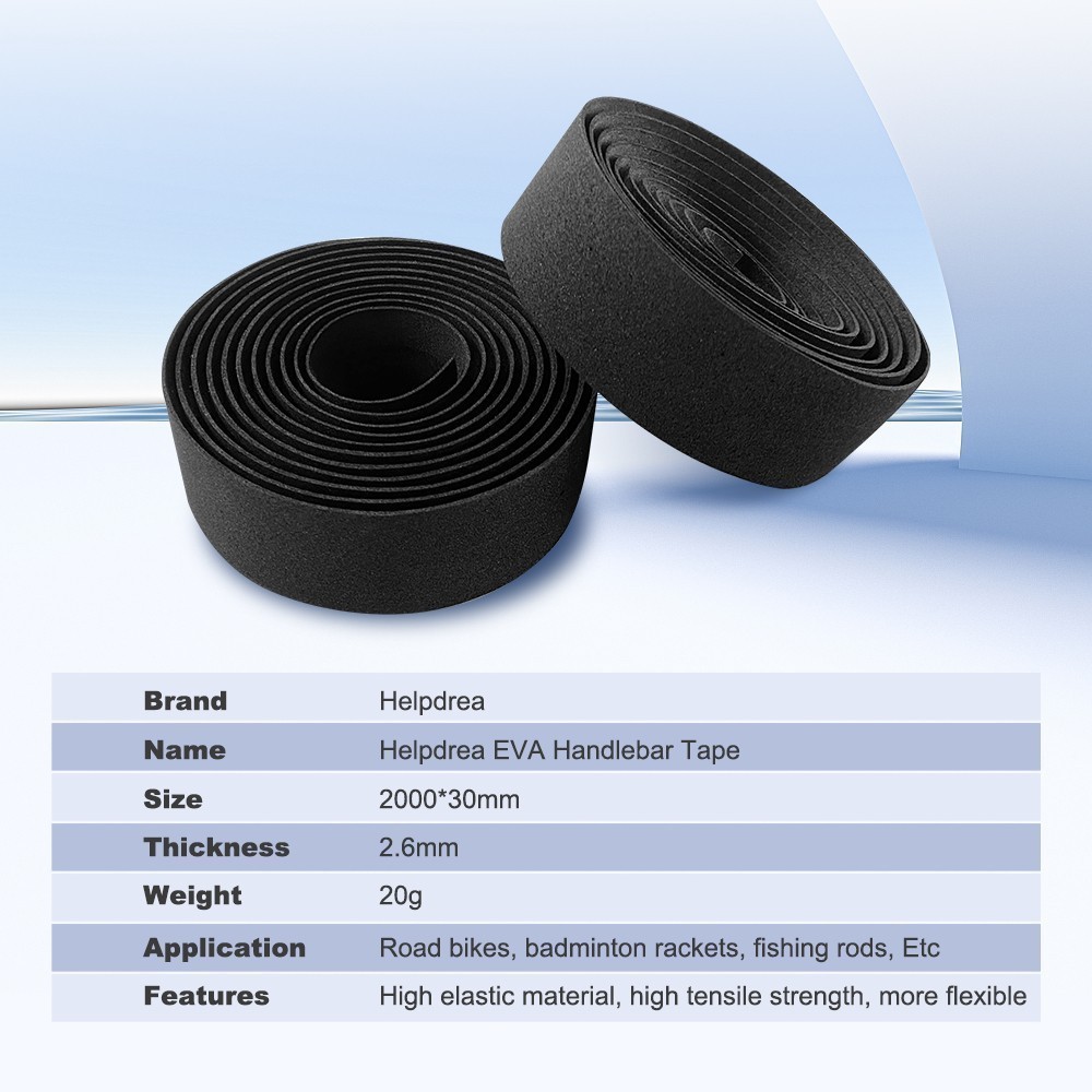 2Pcs Ebike Bike Bicycle Self-Adhesive EVA Anti Slip Handlebar Tape Bar Grip Wrap