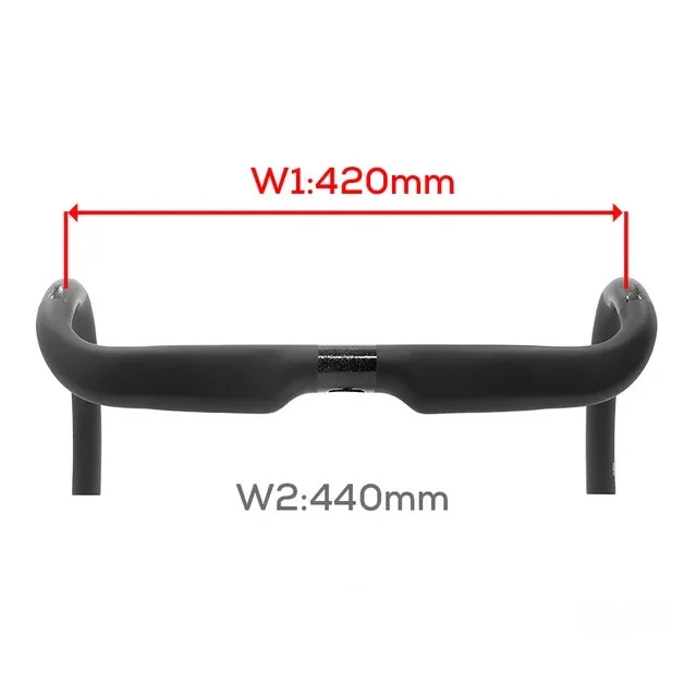 Road Bicycle Handlebar Carbon 360mm/380mm/400mm/420mm Fully Internal Routing