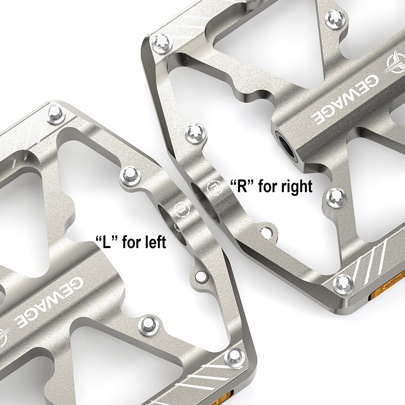Bike Pedals 9/16 Inch – Bicycle Pedals with Reflectors – 3 Sealed Bearings MT…
