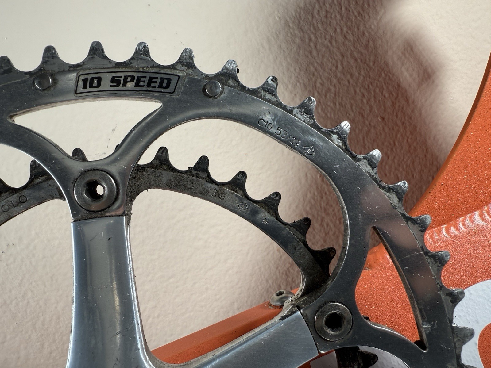 Campagnolo Centaur 10 Speed Double Crankset 53-39 Tooth Silver 170 #11