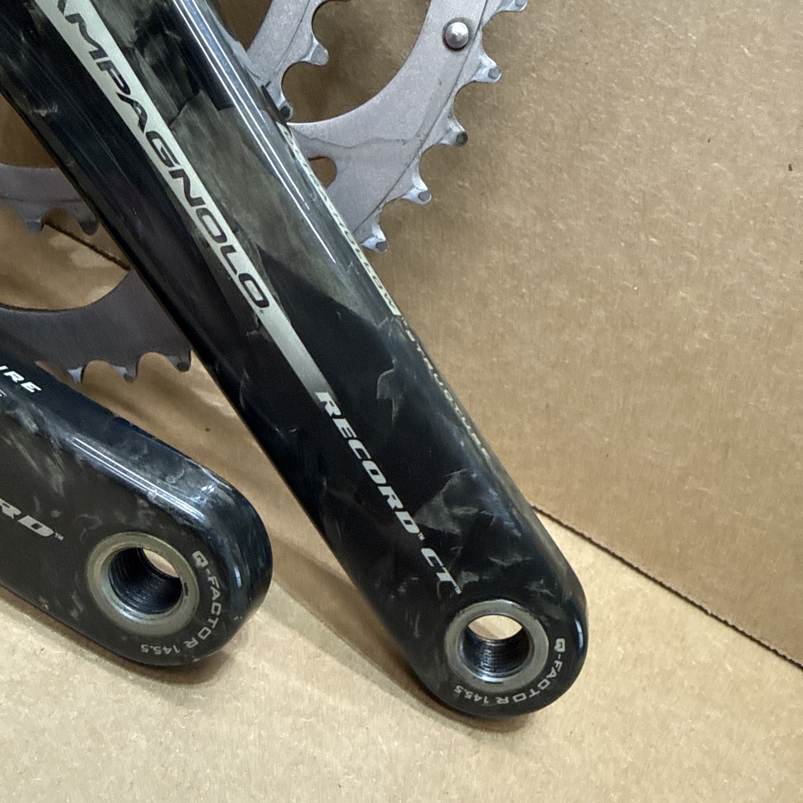 Campagnolo Record CT Carbon Fiber 175 UT Compact Crankset Campy 50/34 wbd54