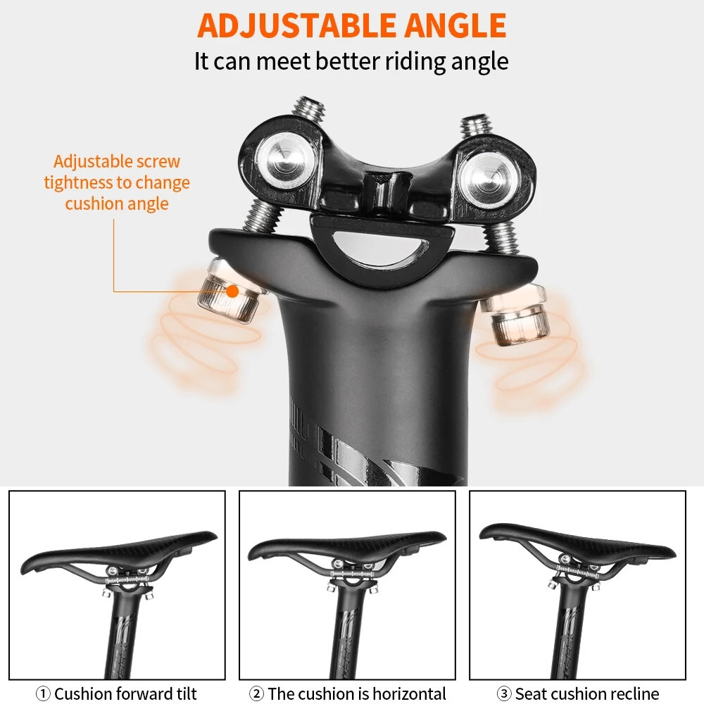 TOSEEK Carbon Fiber Saddle Tube Seatpost Bike Seat Post 27.2/30.8/31.6*350/400mm