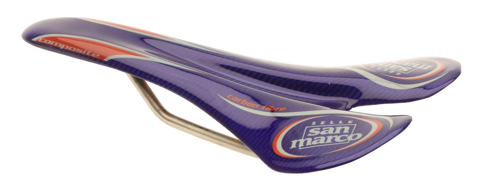 Selle San Marco Aspide Saddle Carbon Fiber Body Titanium Rails Blue NIB NOS NEW