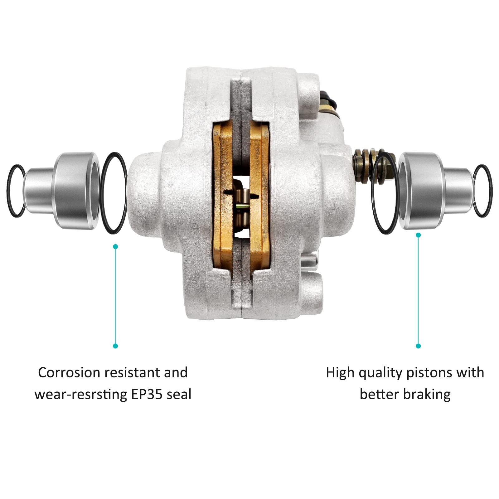 Rear Brake Caliper Assembly for Polaris Scrambler, Trail Boss, Magnum, Xplorer