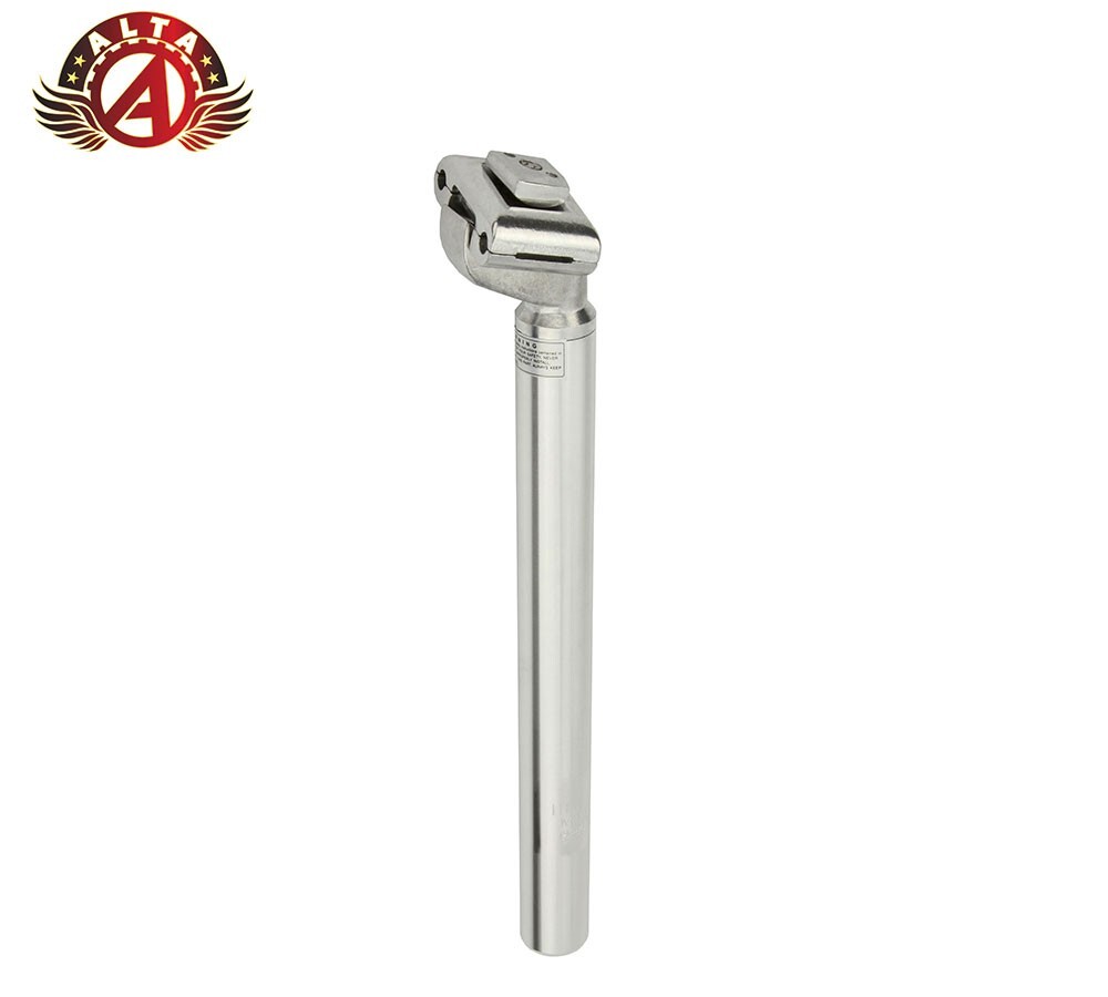 ALTA 27.2mm OUTER DIAMETER MICRO ADJUST ALLOY SEATPOST PILAR 350MM LONG SILVER