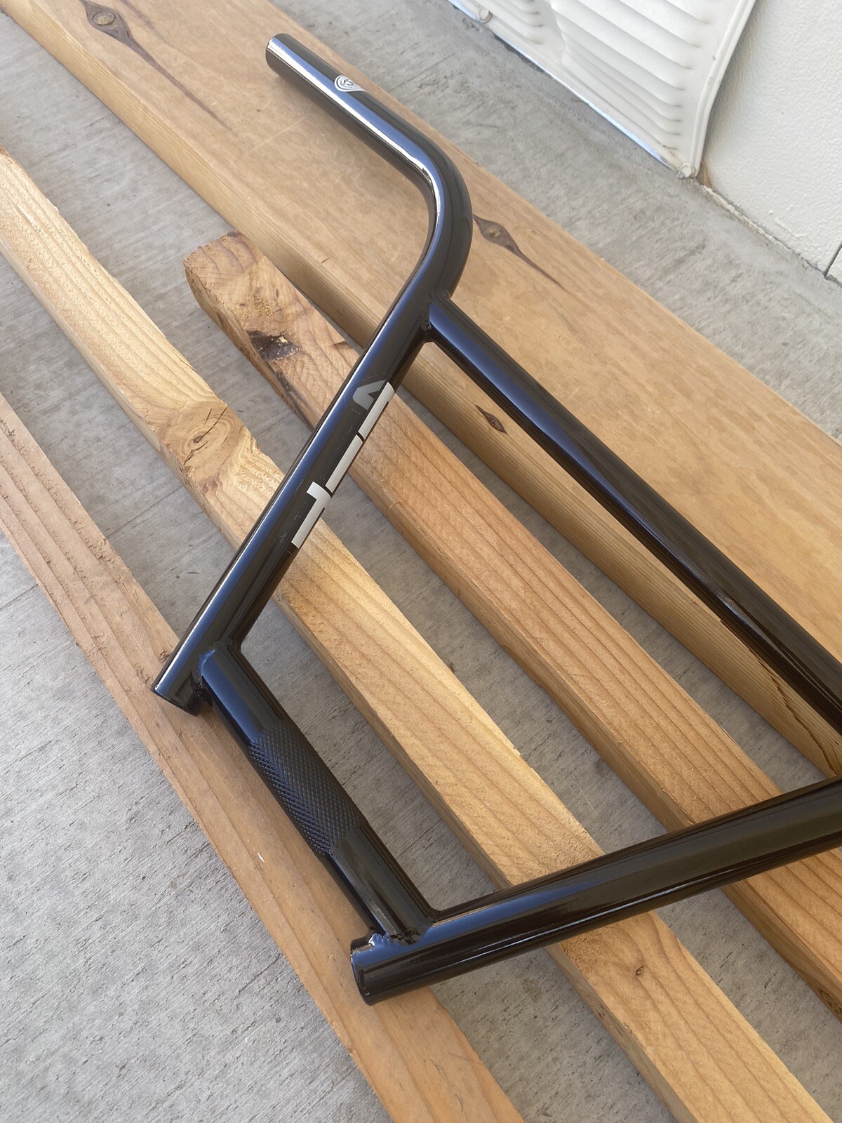 FIT BMX 4FIT HANDLEBAR BLACK RAW 4 PIECE CHROMOLY MADE IN USA