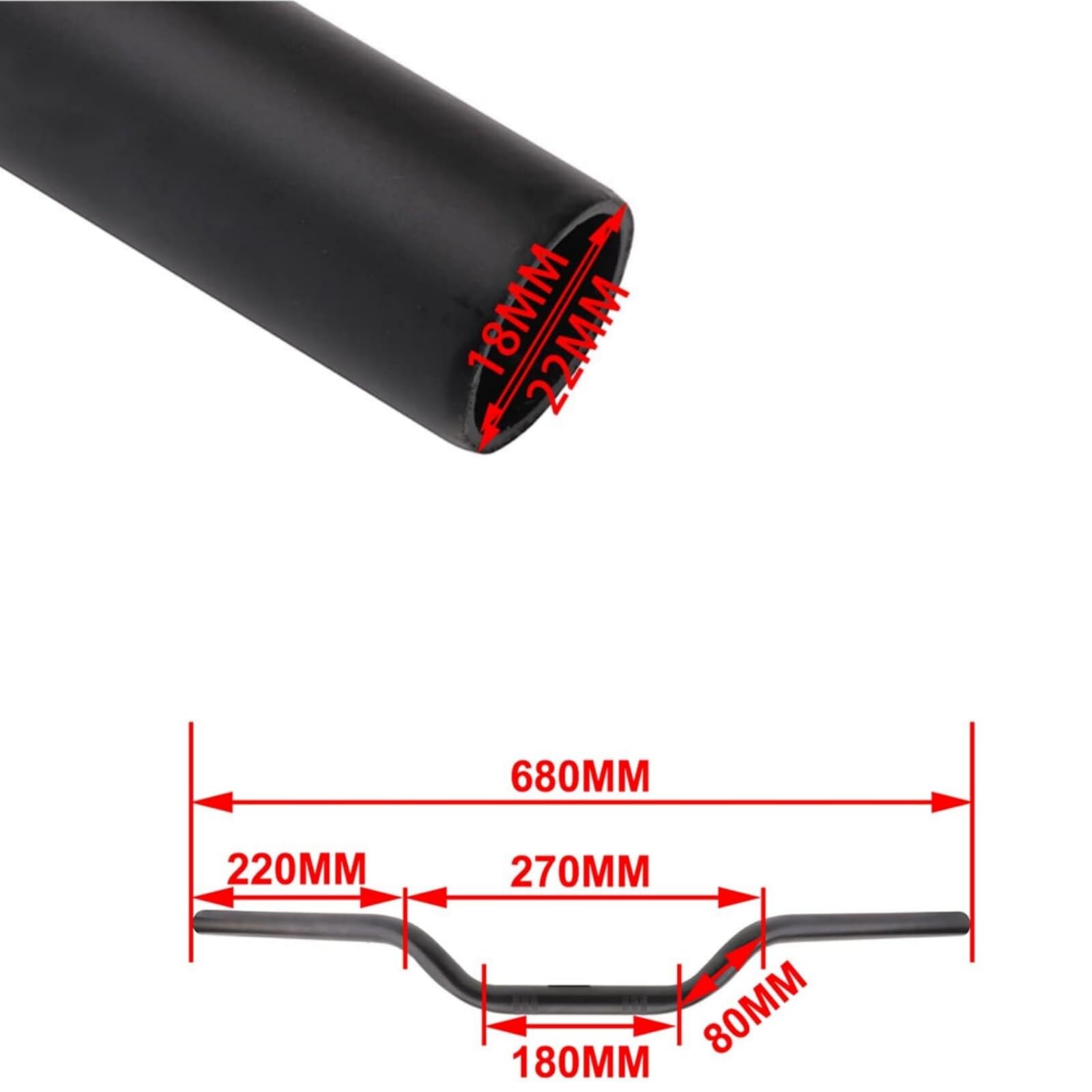 22mm SE Series 7/8″ Standard Handlebars CR High/Jet Black
