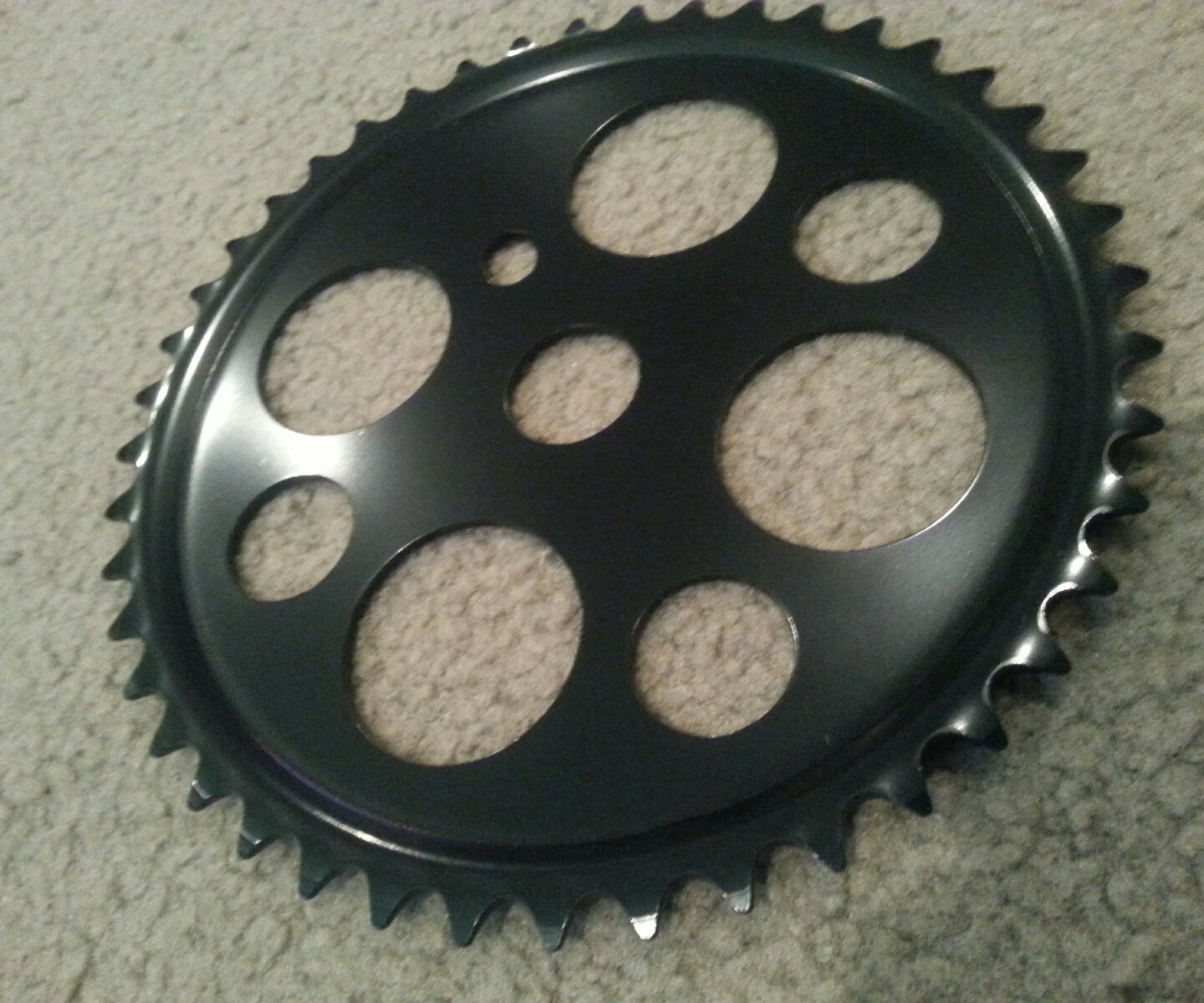 BLACK LUCKY 7 BICYCLE SPROCKET 1/2×1/8 44 TOOTH ,VINTAGE STYLE ,BEACH CRUISERS