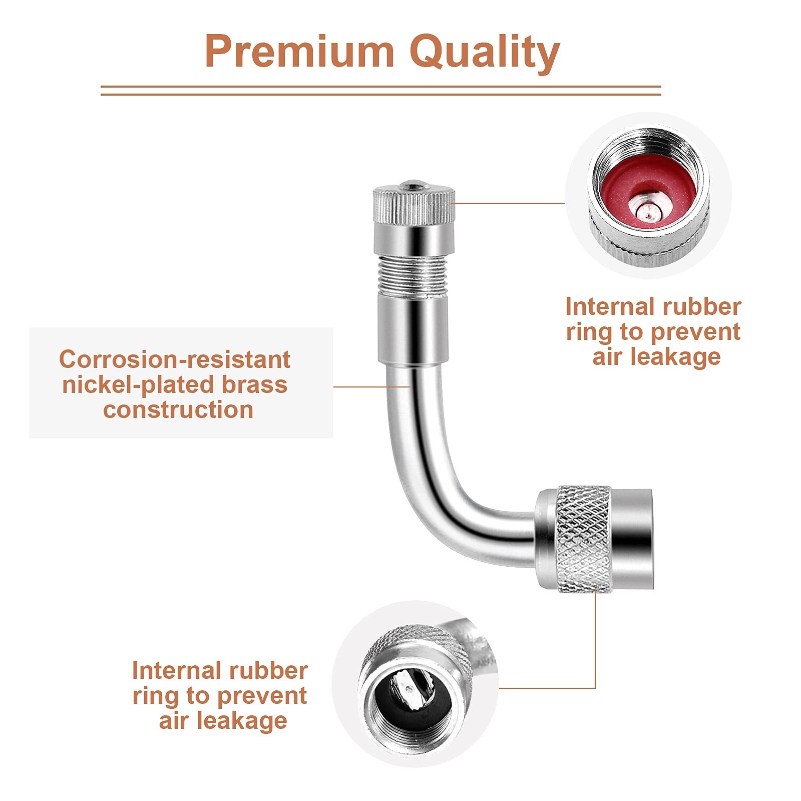 6Pieces Valve Stem Extenders,Dually Valve Extension 45 Degree 90 Degree 135 D…