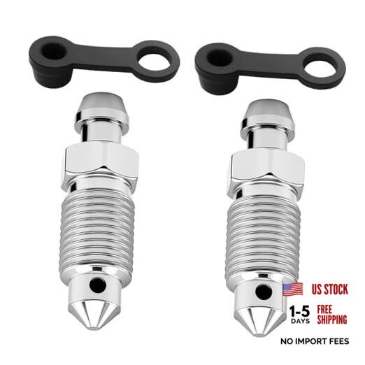 2PCS 3/8-24 x 1-3/16″ Car Brake Bleeder Screw,Sturdy Car Brake Bleeder Valve