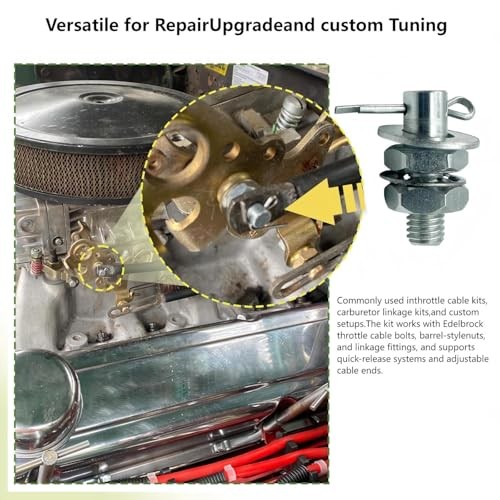 Throttle Cable Adapter Stud Kit #8009 for 1977-Later Chevrolet Steel-Built,