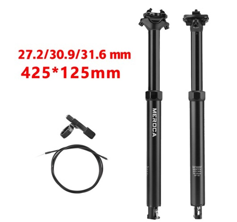 Bike Dropper Post MTB Seatpost Internal 425mm x 125mm 27.2/30.9/31.6mm
