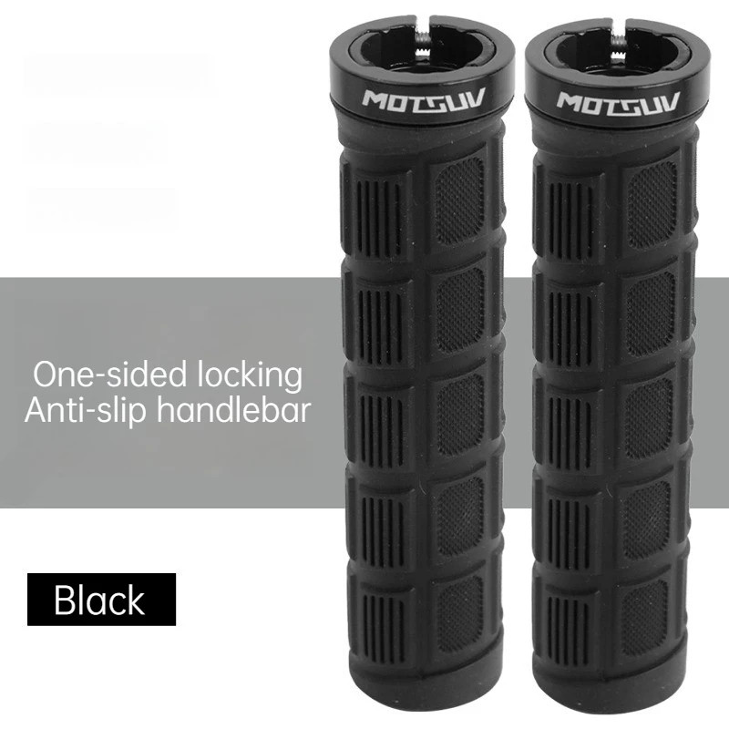 MTB Bike Handlebar Grips Aluminum Lock On Dual Color Rubber Ergonomic