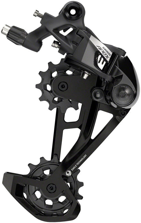 SRAM Apex Eagle Rear Derailleur – 12-Speed, Long Cage, 52t Max, Black, D1