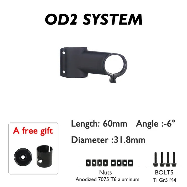Carbon Bicycle Riser Handlebar Stem 60-120mm 6/17 Degree 31.8mm Computer Stand