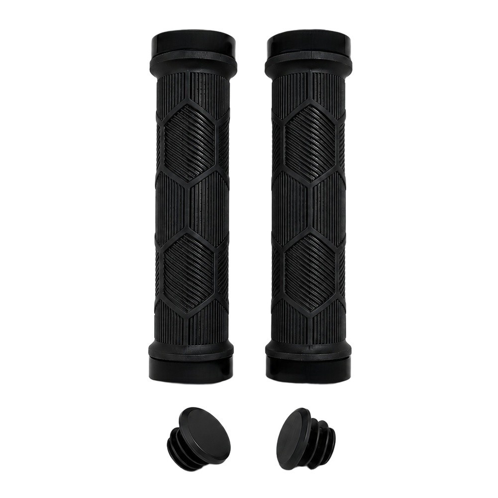 Lock-On Style Handlebar Grips TPE Rubber 13.5 cm Length for Multiple Bikes