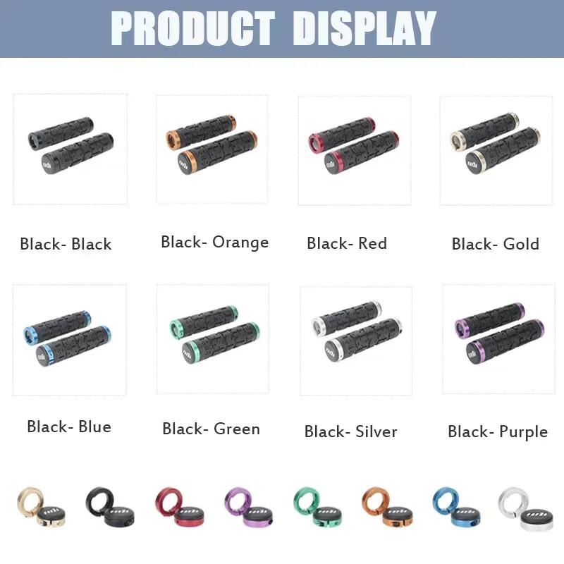 Bicycle Handlebar Cuffs Lock on Grips Shockproof MTB Handle Cover Grip Anti-Skid