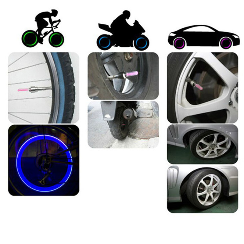 1 INDIVIDUAL LED CAP bike valve stem flashing Light Bicycle Wheel Tire Tyre Car