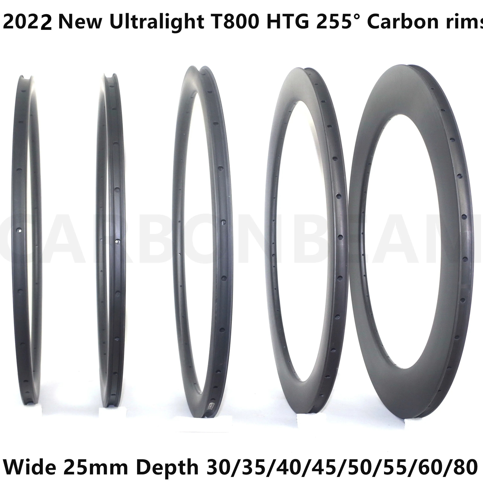 Superlight 700c Road Carbon Fiber Bicycle Rims Clincher Tubeless Bike Wheels