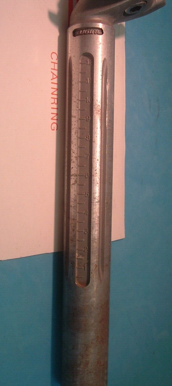 Sugino SP-KC 27.2MM x 220MM Fluted w/Scale Alloy Seatpost- Road Vintage – GC++