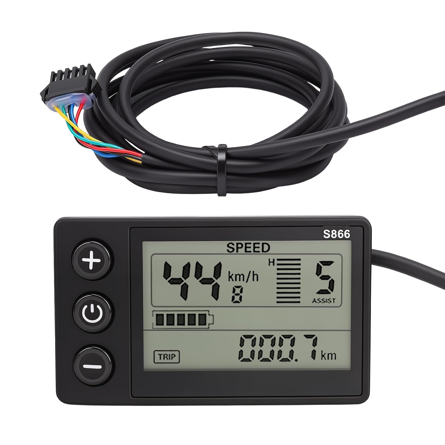 S866 Electric Bicycle Display LCD Meter, Speedometer Odometer, 24V 36V 48V Elect