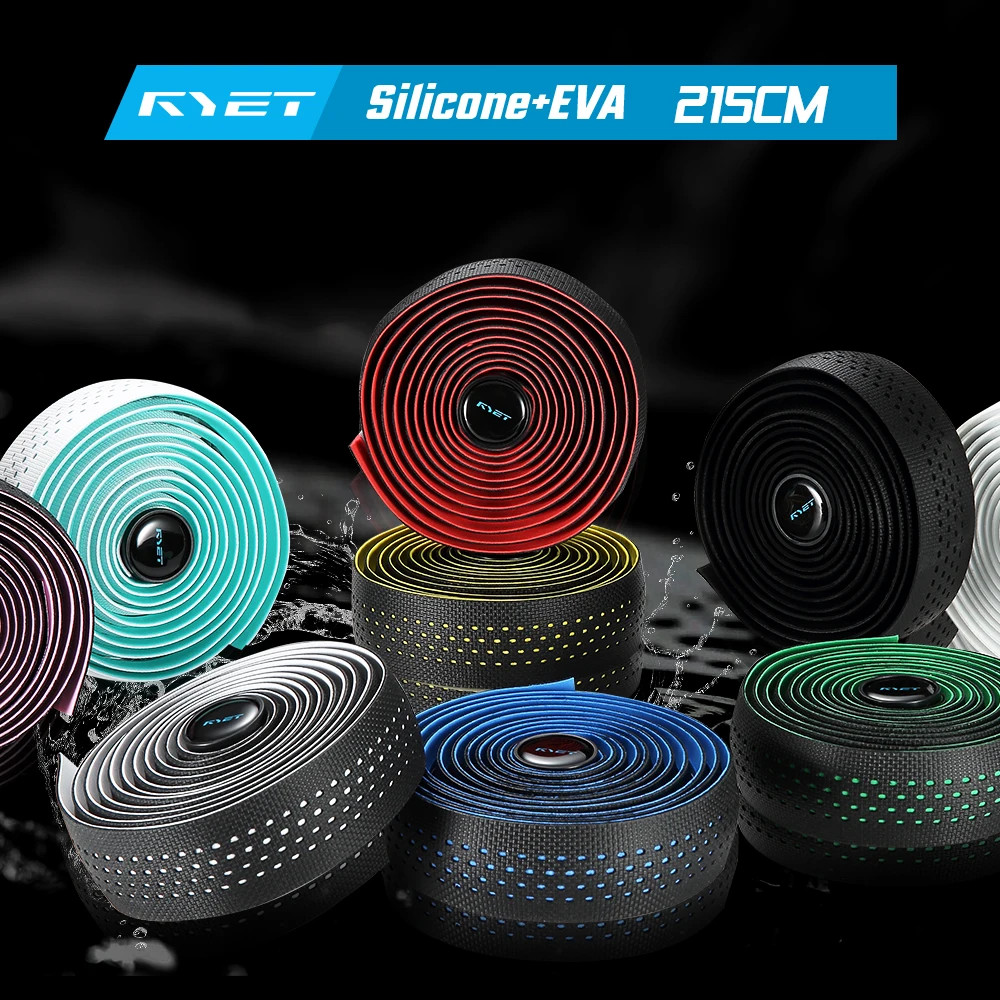 RYET Road Bike Bar Tape Gel Padding Anti-Slip Handlebar Wrap 2150mm 9 Colors
