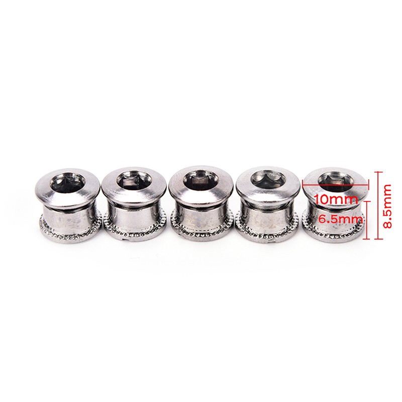 5Pair Crankset Bolts Crank Bolts Bike Chainring Bolts Bicycle Crank Screws NYJSE