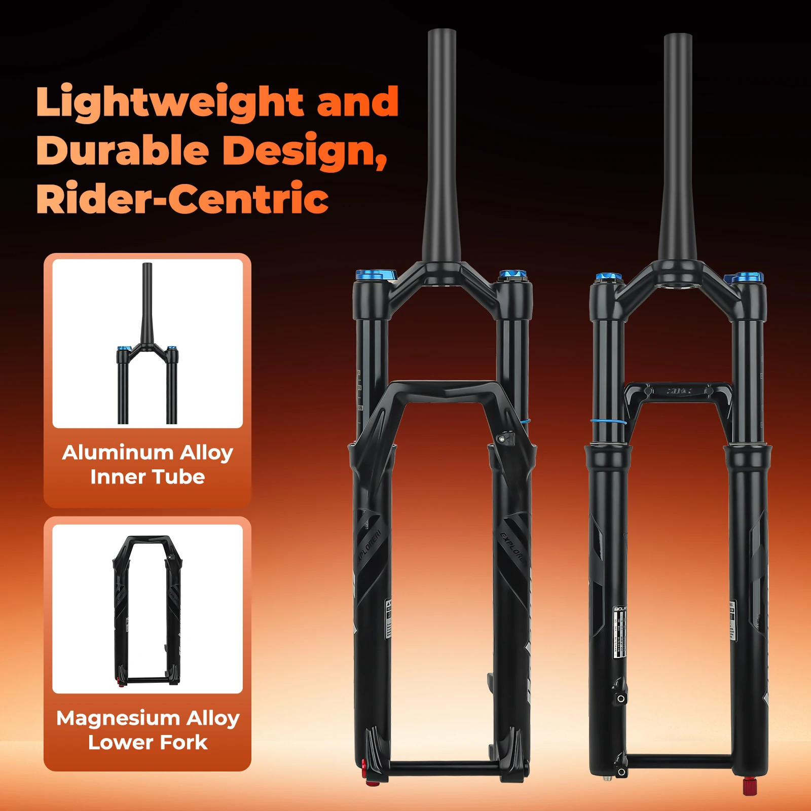 MTB Suspension Air Oil Fork BOOST Thru Axle Front Fork 120mm Travel 27.5/29inch
