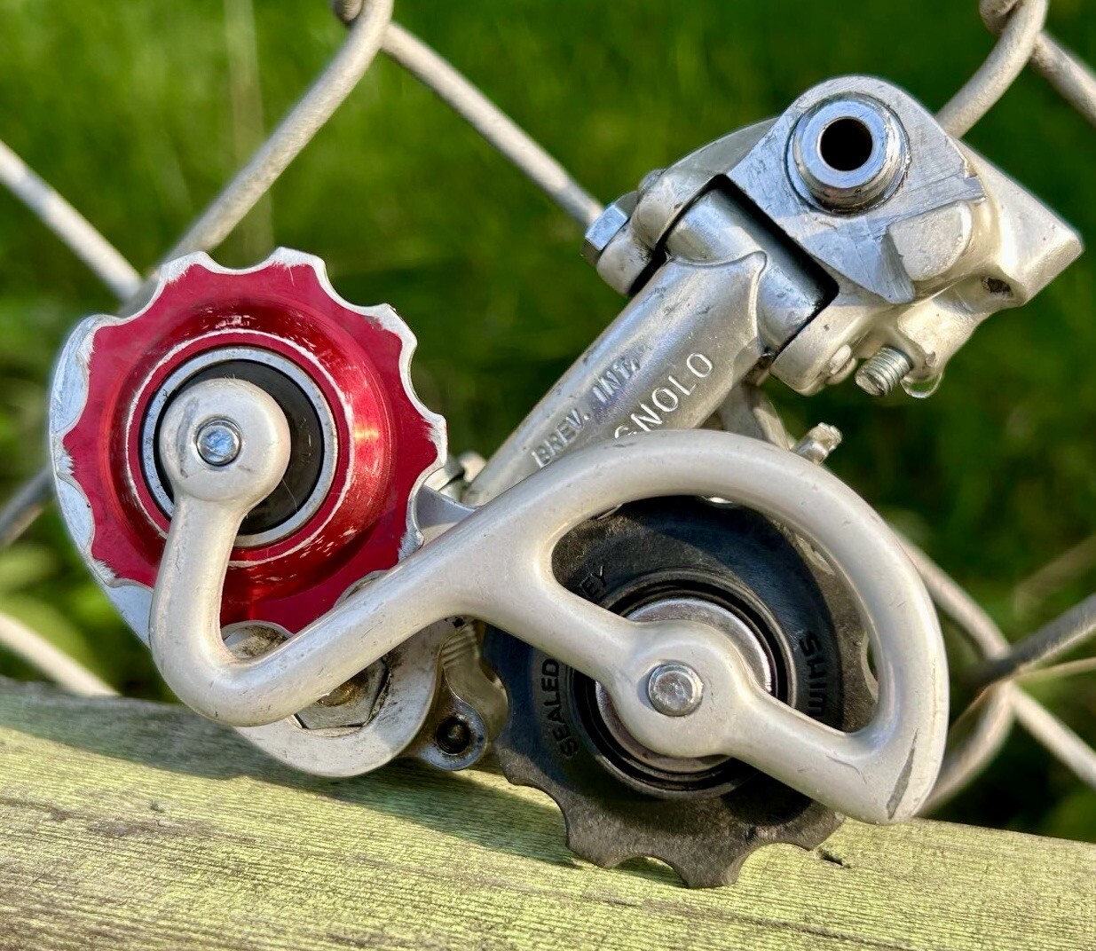 Vintage Campagnolo Nuovo Record Rear Derailleur Patent 73 Bullseye Pulley Eroica