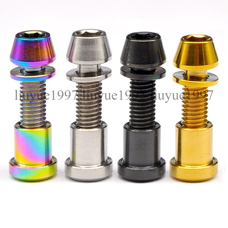 Titanium Bolt M5x16 18 20mm with Washer Screws For 3T Stem Front Forking Lock