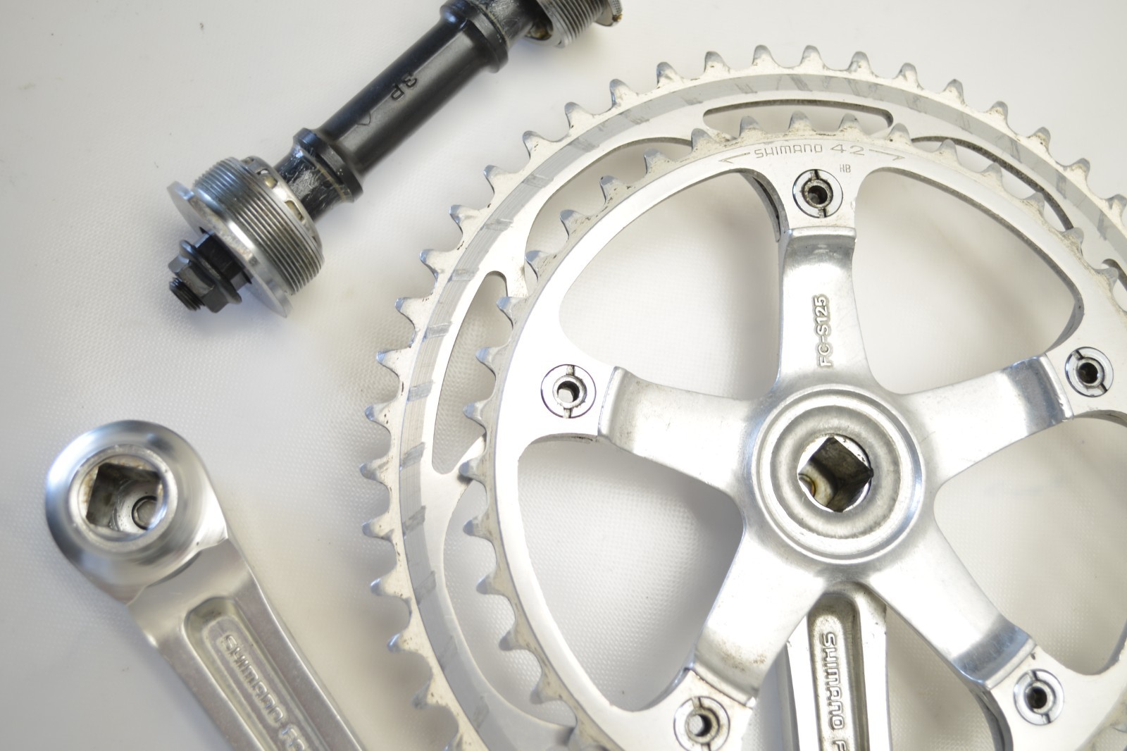 SHIMANO GOLDEN ARROW BICYCLE 170 MM 52/42 TOOTH JIS CRANKSET 68 MM BB FC-S125