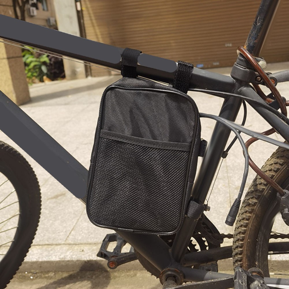 Electric Bicycle Battery Bag with Cable Management and Secure Frame Attachment