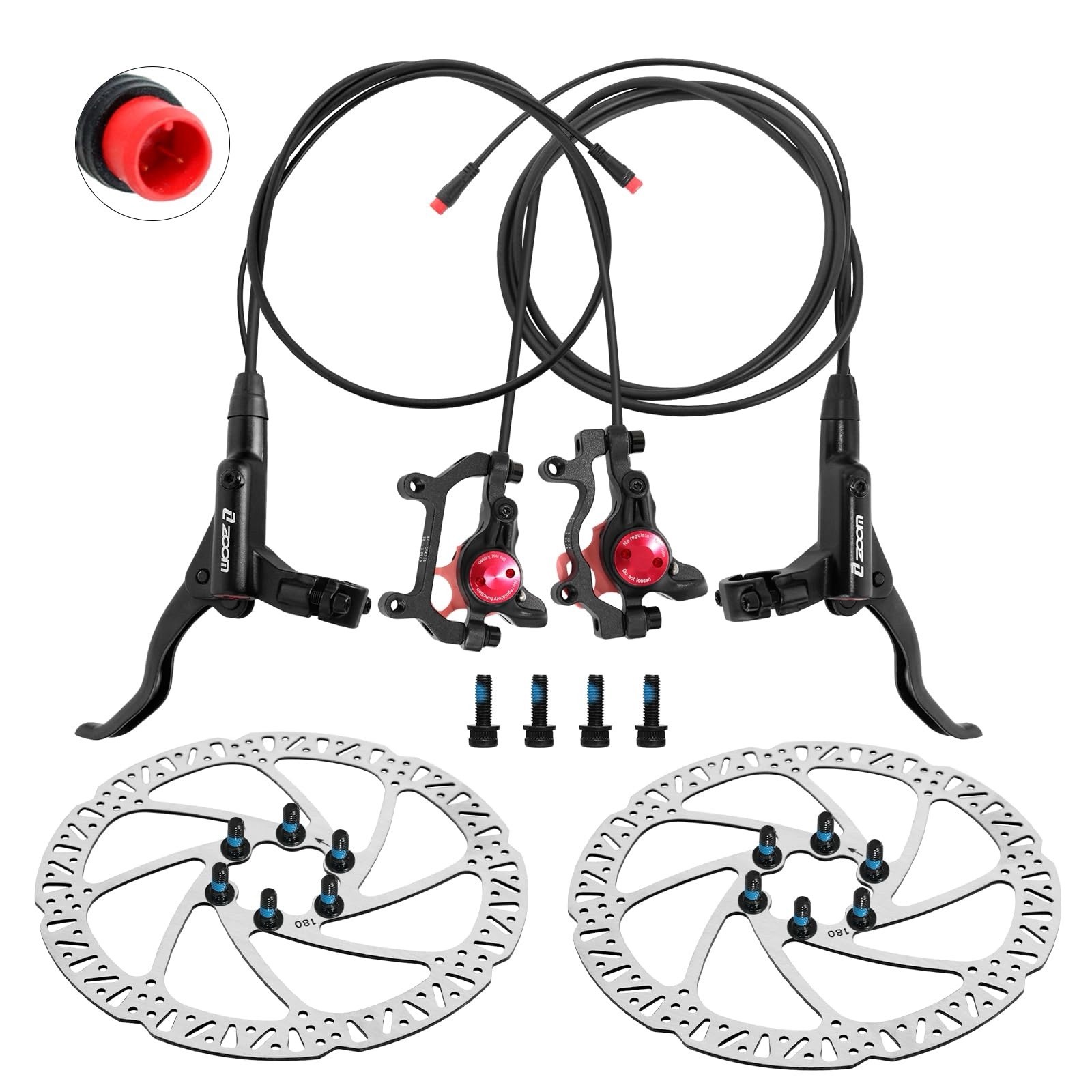 Z00M HB875E Ebike Hydraulic Disc Brake Set, Electric Power-Off Hydraulic Brake S