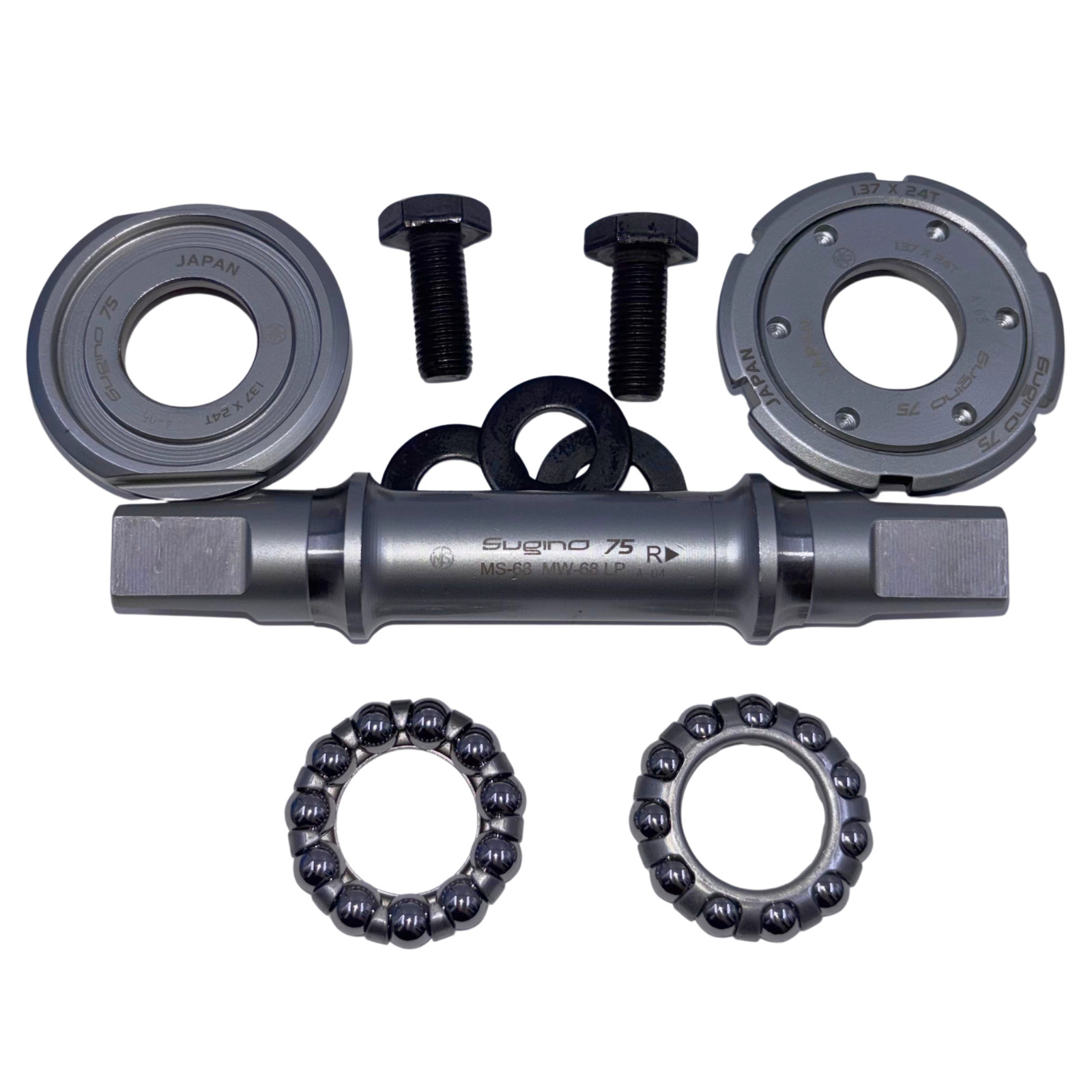 Sugino 75 Track 68x109mm English Bottom Bracket Set: with Cups Boxed BB-SG75