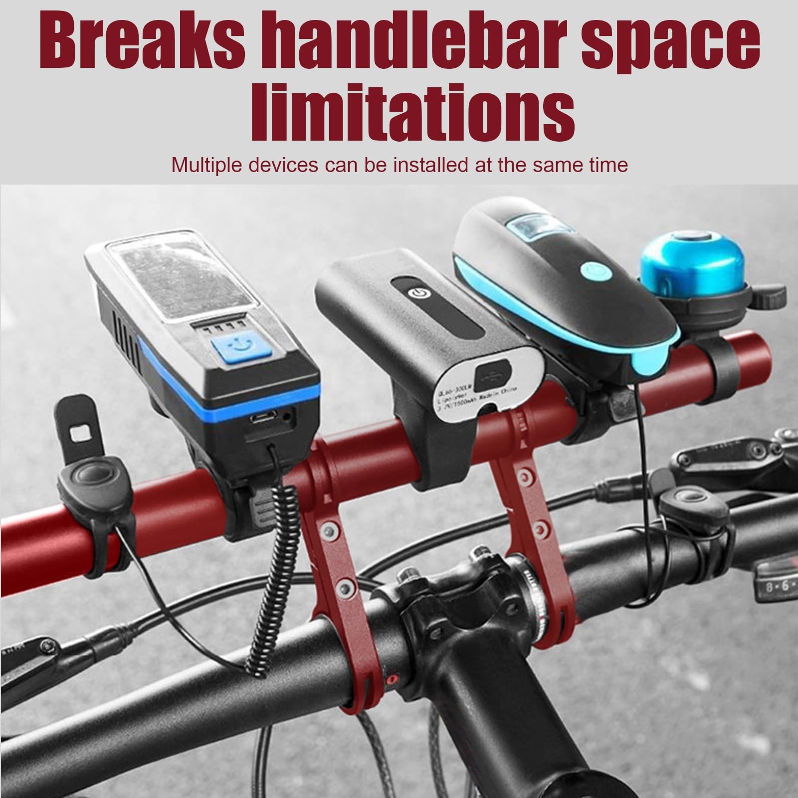 20cm Professional Handlebar Extension Frame Bike Extend Bracket Red