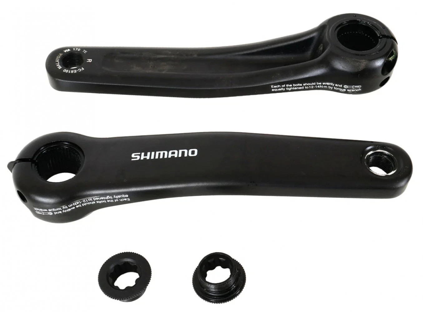 Shimano STEPS FC-E6100 Crank Arm Set without Chainring – 170mm
