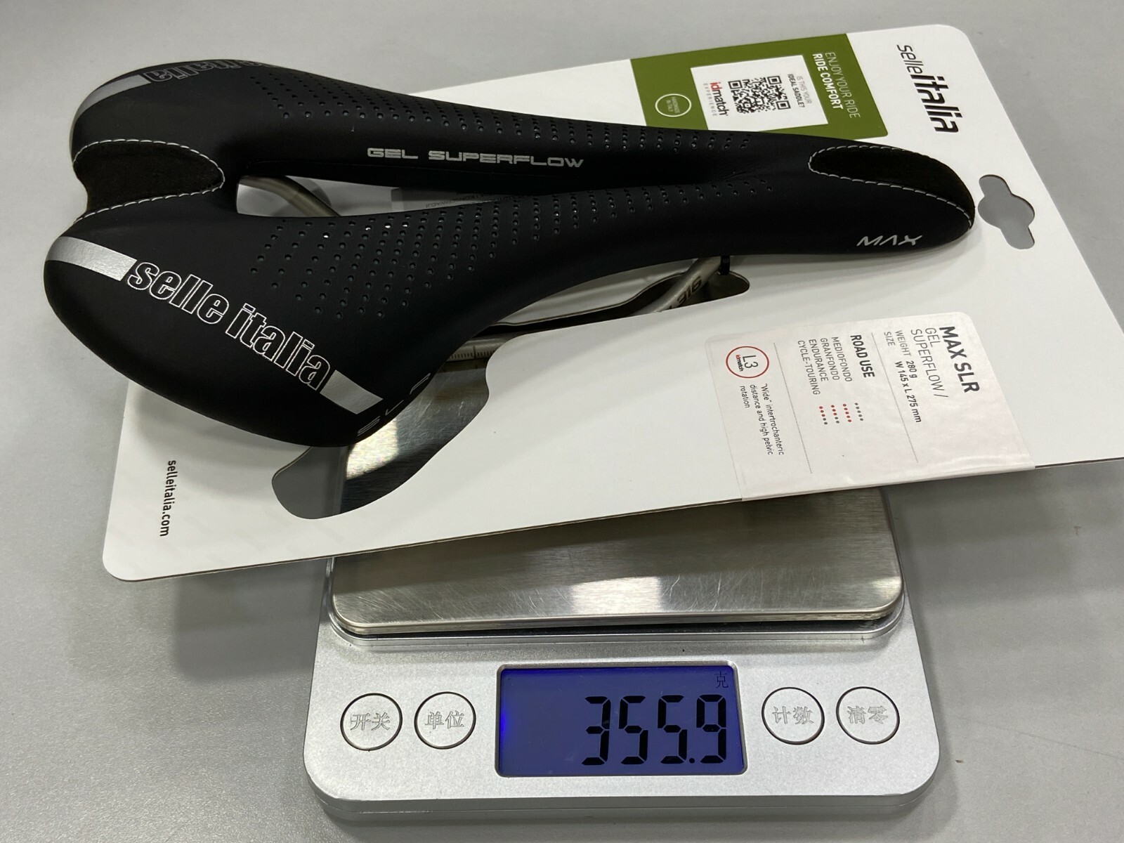 Selle Italia Max SLR Gel Superflow Ti 316 Rail L3 145x275mm Saddle (Black)