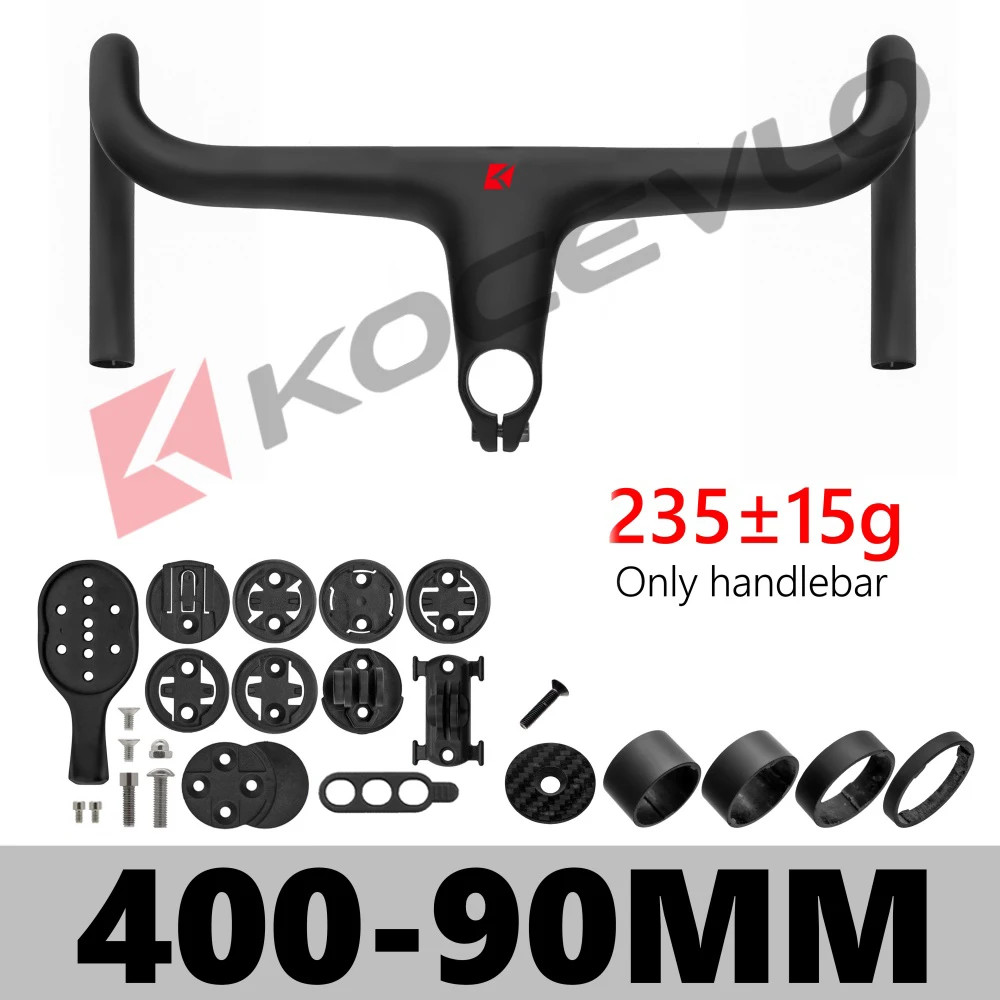 Road Bicycle Ultralight Carbon Stem Integrated Handlebar for 28.6mm with Spacers