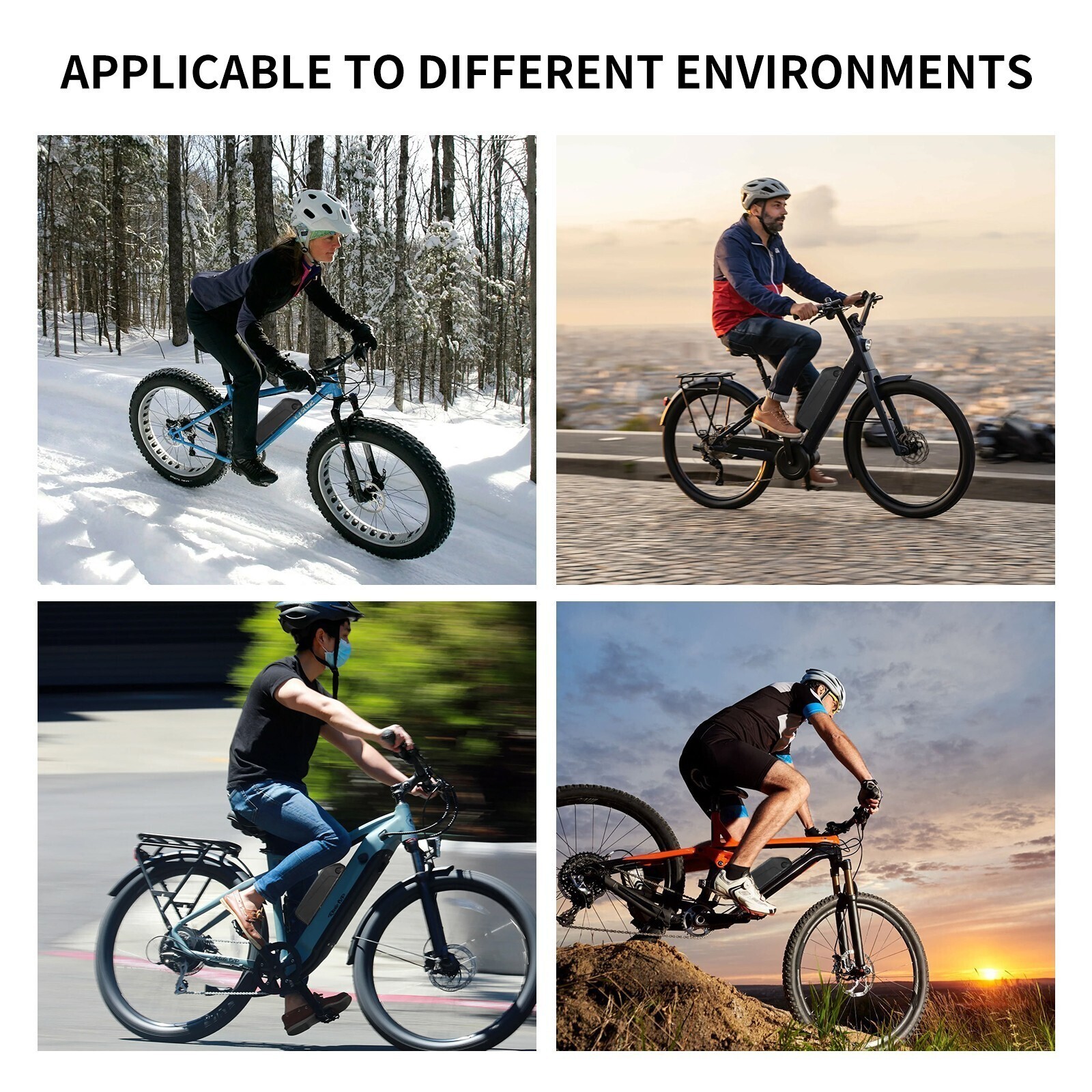 48V 20Ah 5pin Lithium Li-ion Ebike Battery 40A BMS ≤1800W Electric Bike Motor