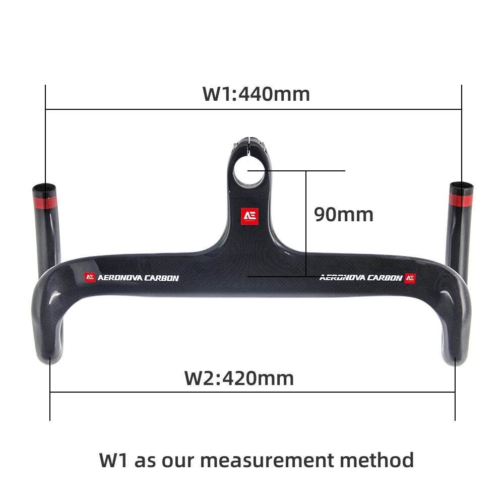 Carbon Gravel Road Bike Integrated Handlebar 400/420/440mm Full Inner Routing