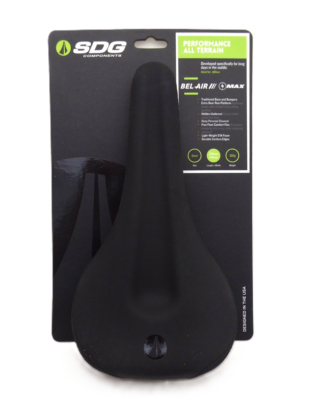 SDG Components Bel-Air V3 MAX, Saddle, 260 x 140mm, Unisex, Black
