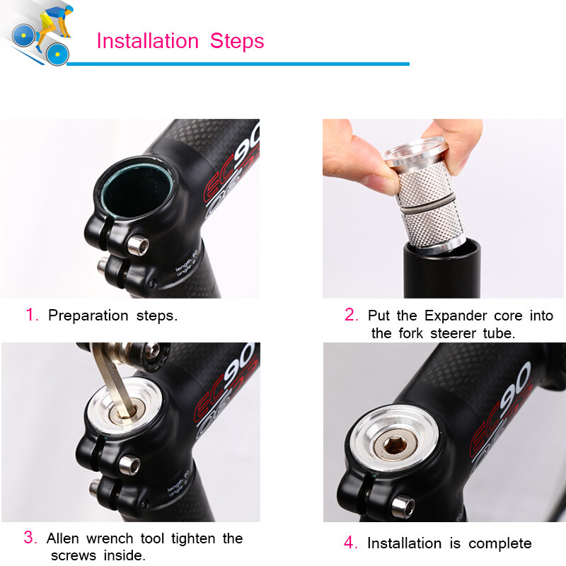 Mountain Bike Cycling 1-1/8″ Expander Fork Stem Headset Aluminum Threadless Plug