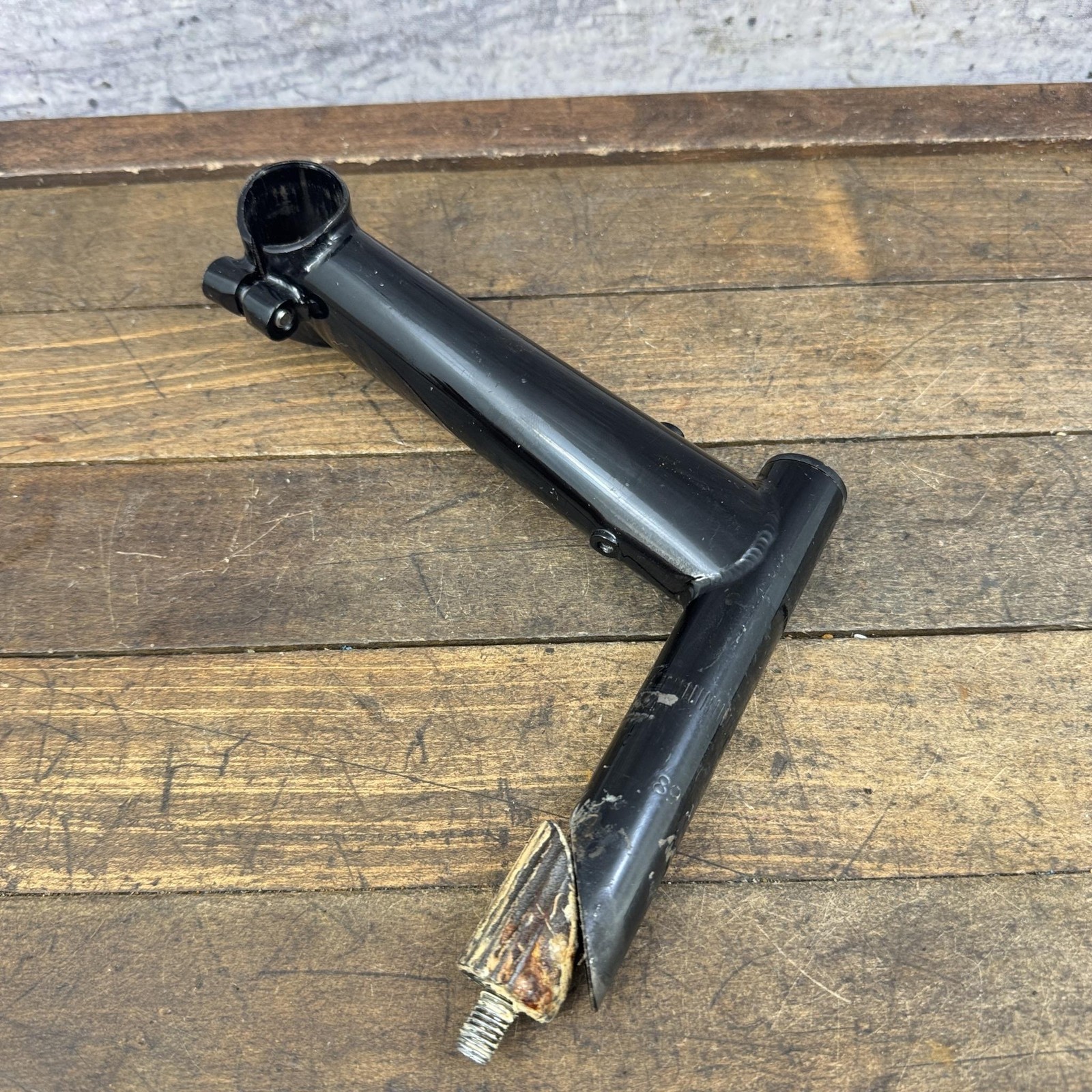 Vintage Quill Bike Stem Black 25.4 Clamp 22.2 Quill CRMO Steel MTB 150 1989