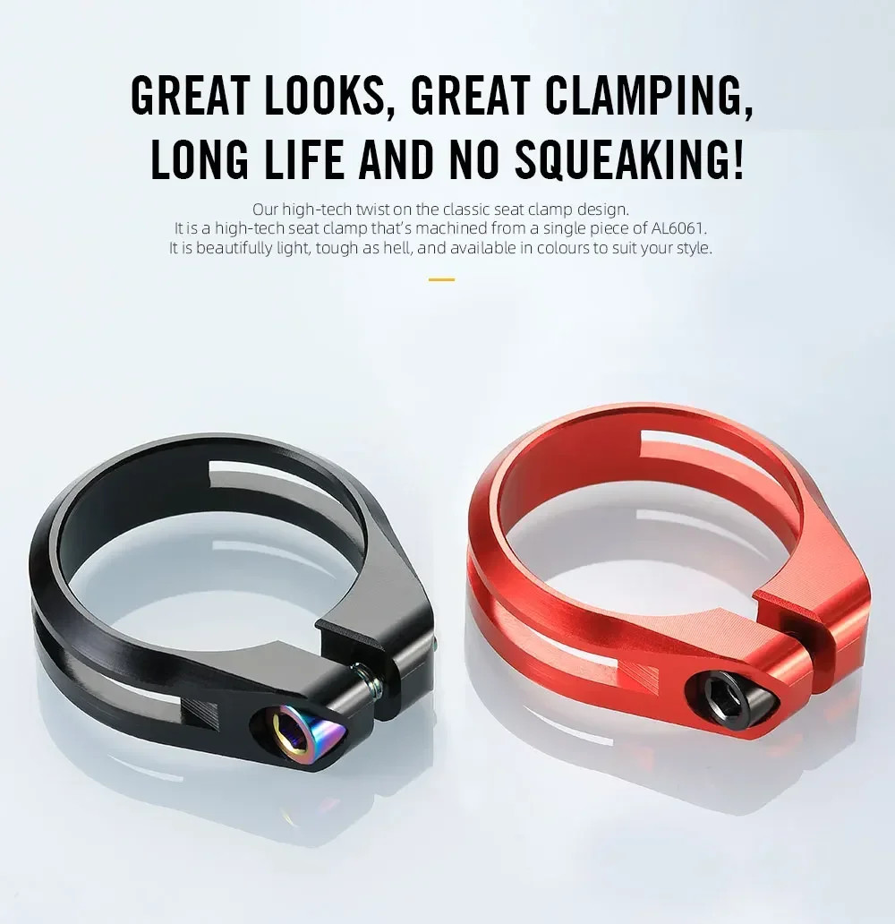 Ryet Bike Seat Post Clamp CNC Aluminum Alloy Super Light Cycling Saddle Seat Pos
