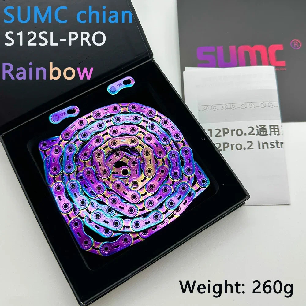 SUMC 12 Speed Bike Chain 126 Links Road Mountain Bicycle Chain for Shimano